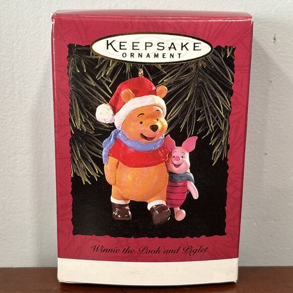 Vintage Hallmark Ornament Disney Winnie the Pooh & Piglet 1996 - Picture 6 of 8
